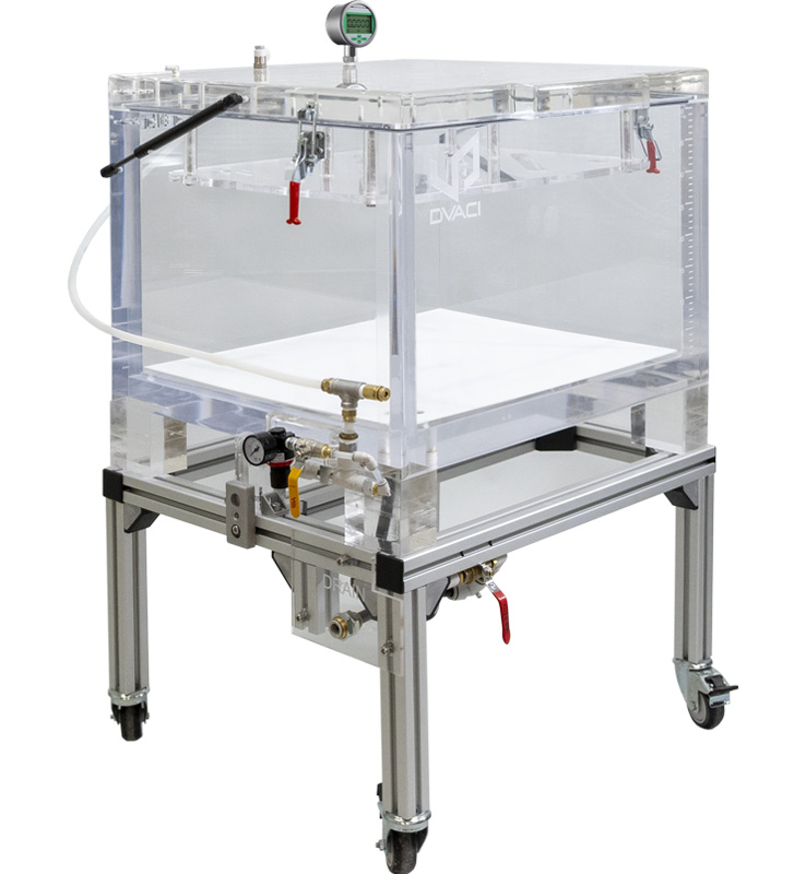 CDV FS floor-standing vacuum chamber family for large package leak testing